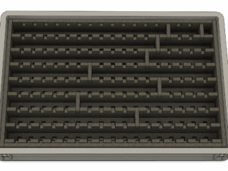 H0 TRAM 32mm Transportkoffer lengte indeling