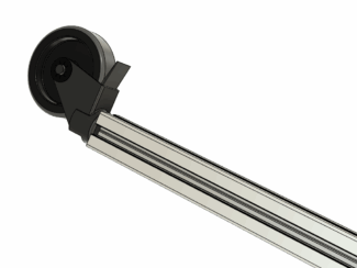 DAAR aluminium staander met geremd zwenkwiel 70cm
